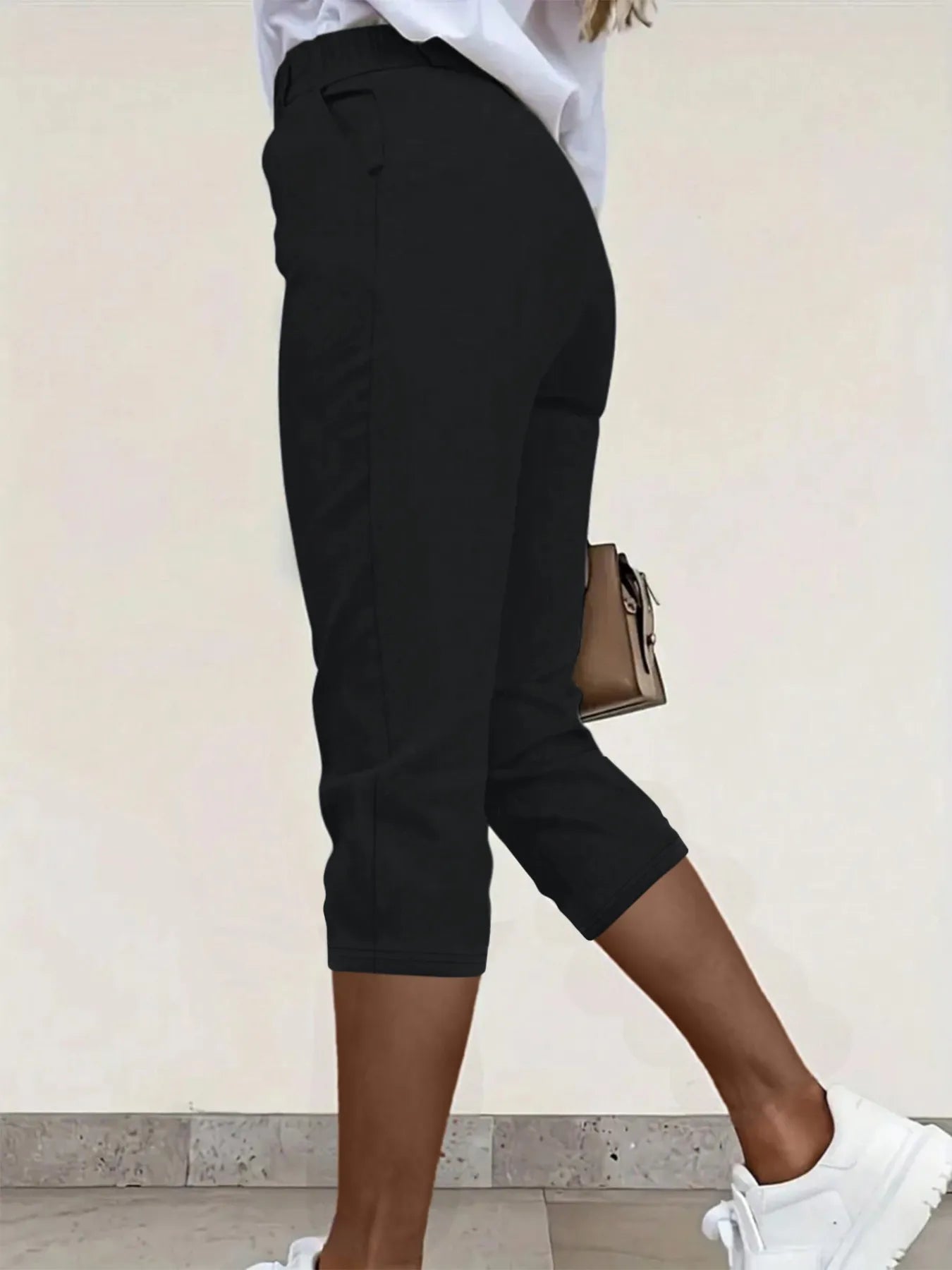 Pleated Detail Pants with Pockets - Velora