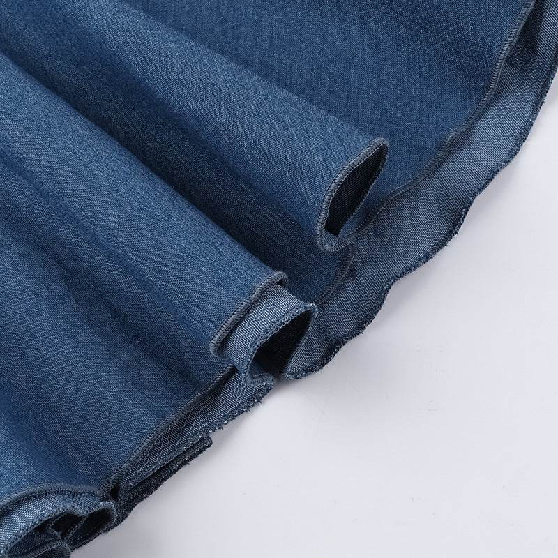 Fashion Tube Top Denim short mini Dress for Club - Velora