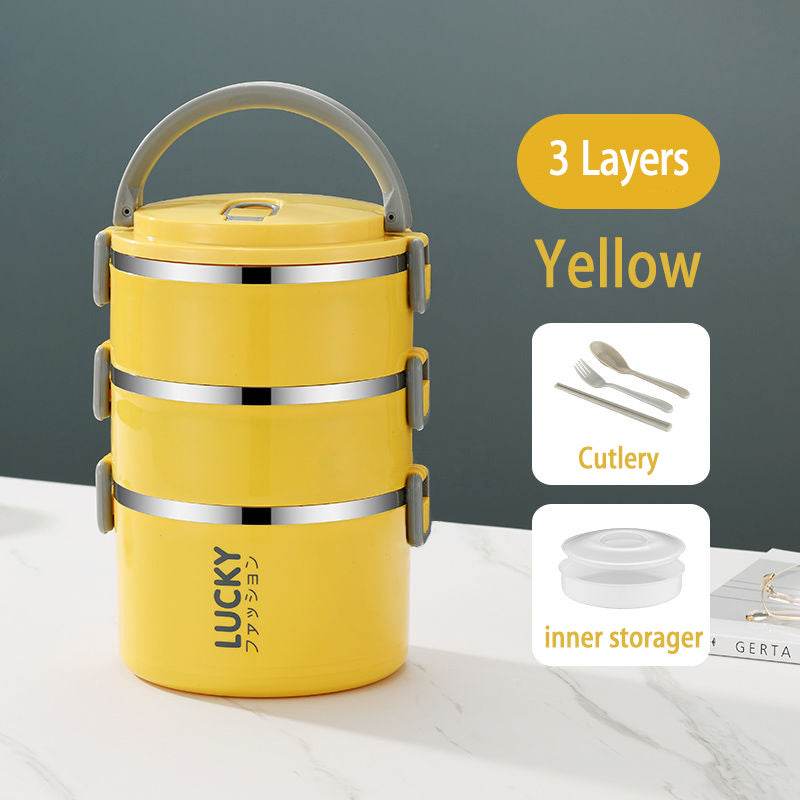 Sealed Multi Layered Thermal Stainless Steel Insulated Lunch box - Velora
