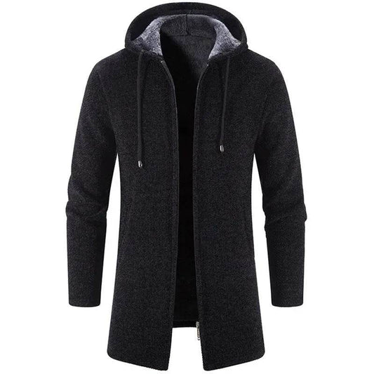 Plus Fleece Trend And Handsome All-match Cardigan For Men - Velora