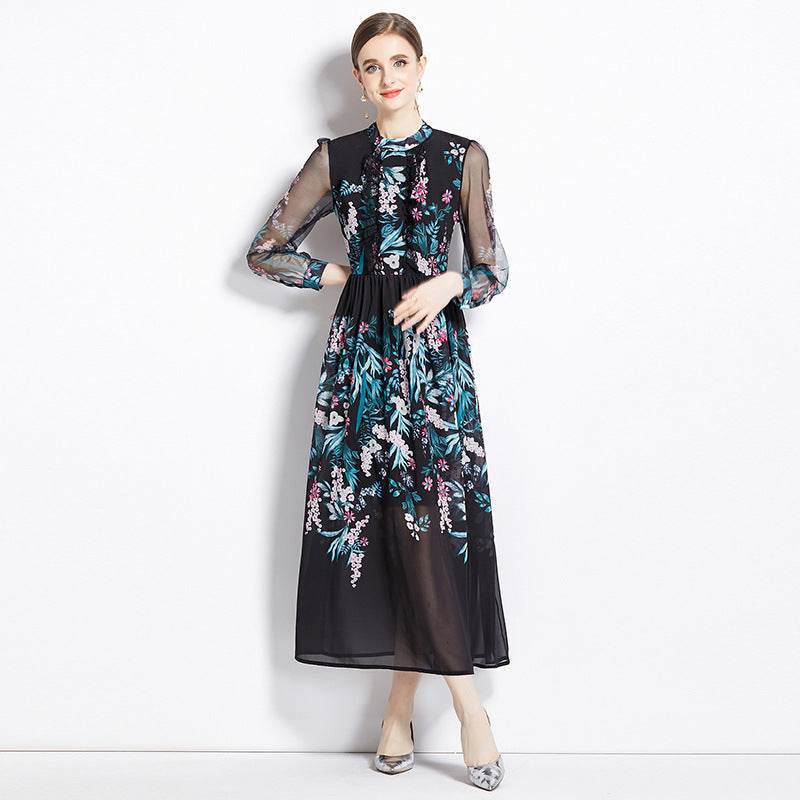 Black Shivering Elegant Socialite Waist-tight Elegant Dress - Velora