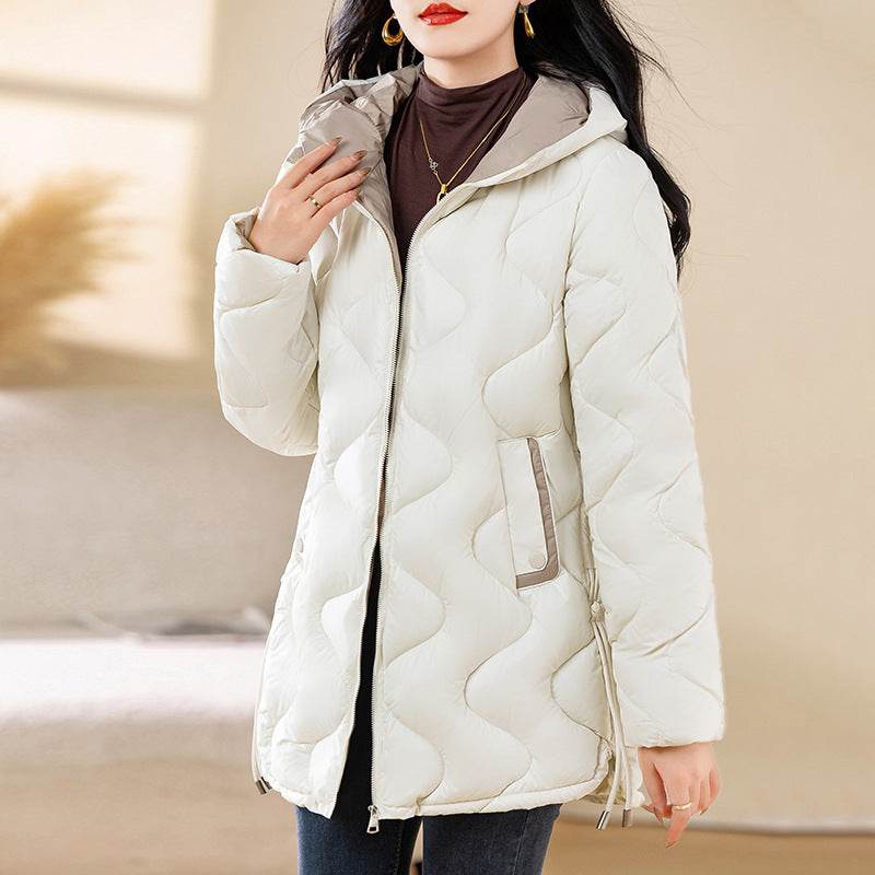 Winter Disposable Cotton-padded Coat For Women Padded Down Jacket Korean Style Mid-length Warm Jacket For Women - Velora