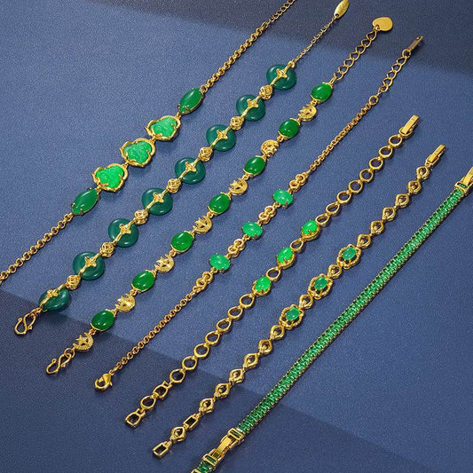 Vintage Buddha Statue Gold Plated Hand Jewelry - Velora