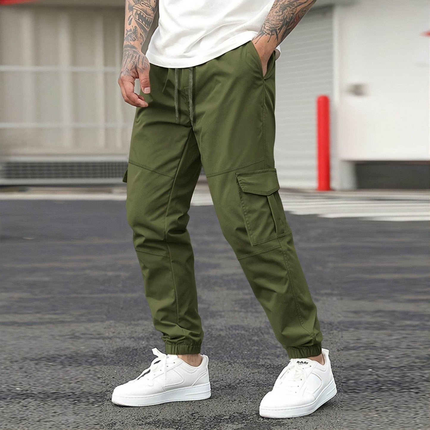 Fashion Solid Color Casual Sports Jogger Pants - Velora