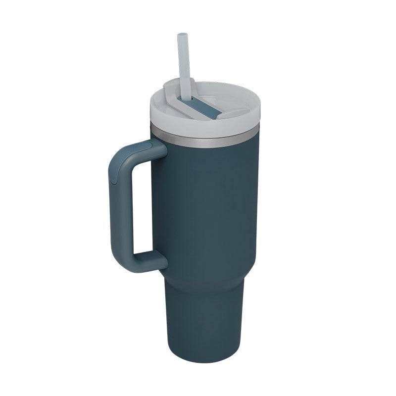 40 Oz Tumbler With Handle Straw Insulated, Stainless Steel Spill Proof Vacuum Coffee Cup Tumbler With Lid Tapered Mug Gifts For Valentine Lover Suitable For Car Gym Office Travel - Velora