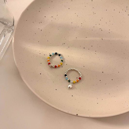 Women's Temperament Fashion Sterling Silver Lovely Love Ring - Velora