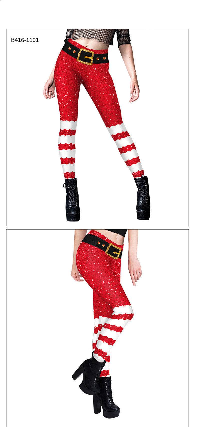 Women's Sweatpants Imitation Sequin Printed Leggings - Velora