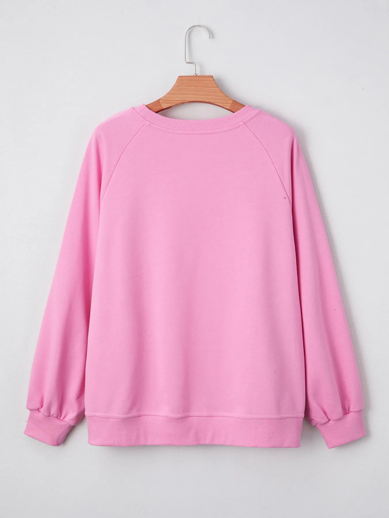 Lace Patched Raglan Sleeve Loose Fit Sweatshirt - Velora