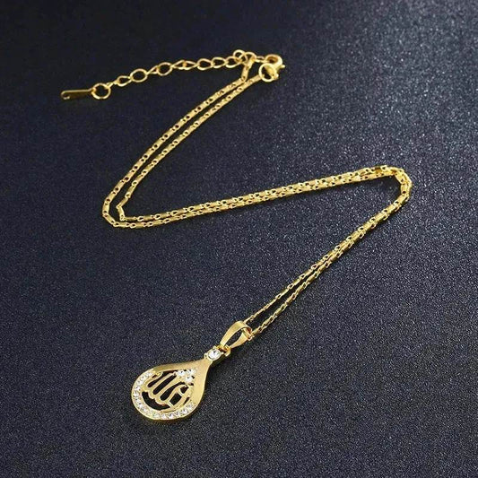 Creative Middle East Drop-shaped Copper Necklace for Wpmen - Velora