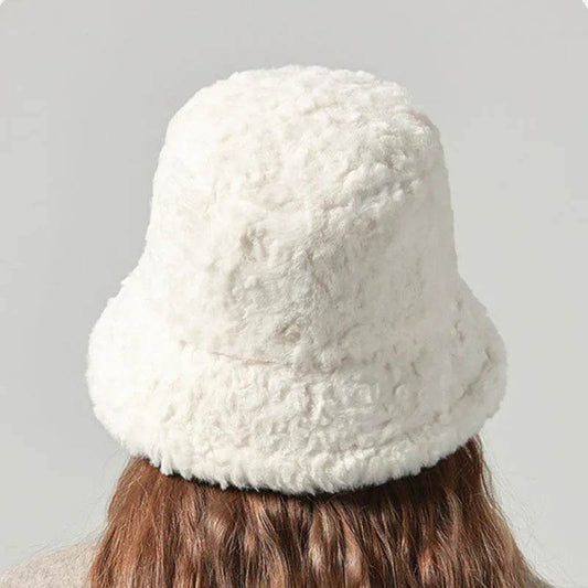 Lambswool Fisherman Sherpa Fleece Hat Winter Warm Fashionable Solid Color Hats For Women - Velora