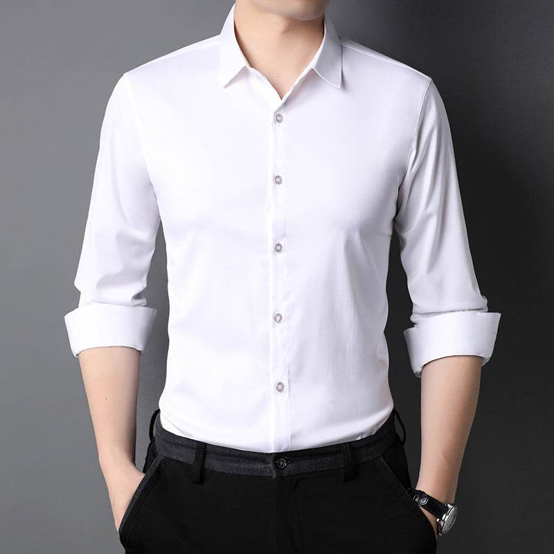 Men's Shirt Leisure Iron-free Micro-elastic Long Sleeve - Velora