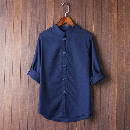 Men's Linen Vintage Plus Size Shirt - Velora