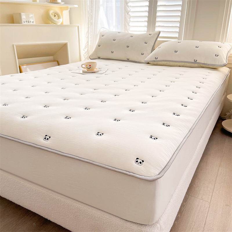 New Soybean Fiber Quilted Fitted Sheet Single Piece - Velora