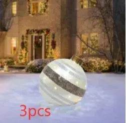 Christmas Ornament Holly Ball Outdoor Tree Decoration Christmas Balls for Yards - Velora