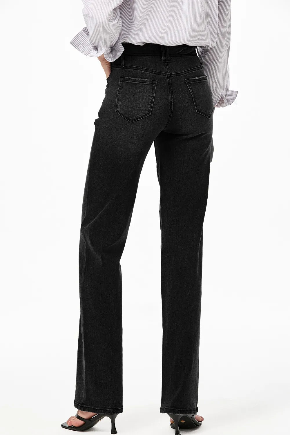High-Waisted Wide-Leg Vintage Wash Jeans - Velora