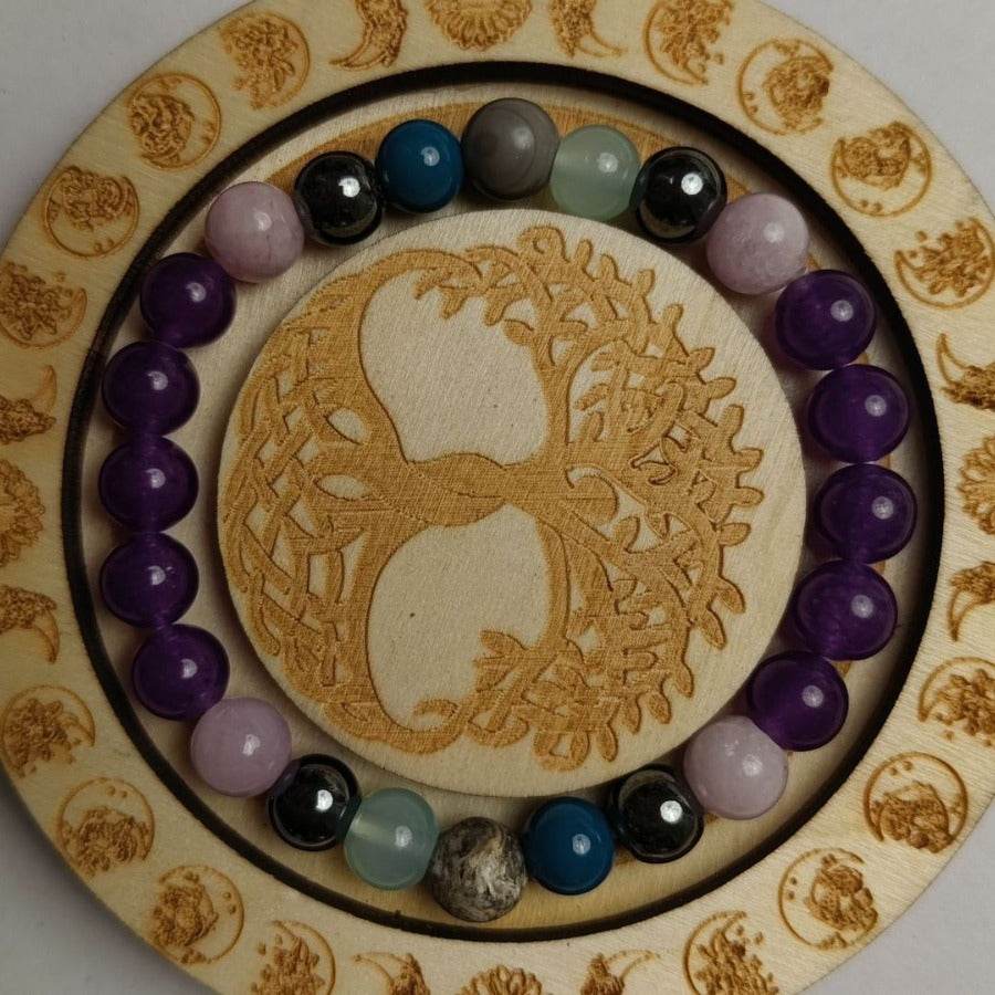 Boho Style 8mm Beaded Gemstone Bracelet Unisex - Velora