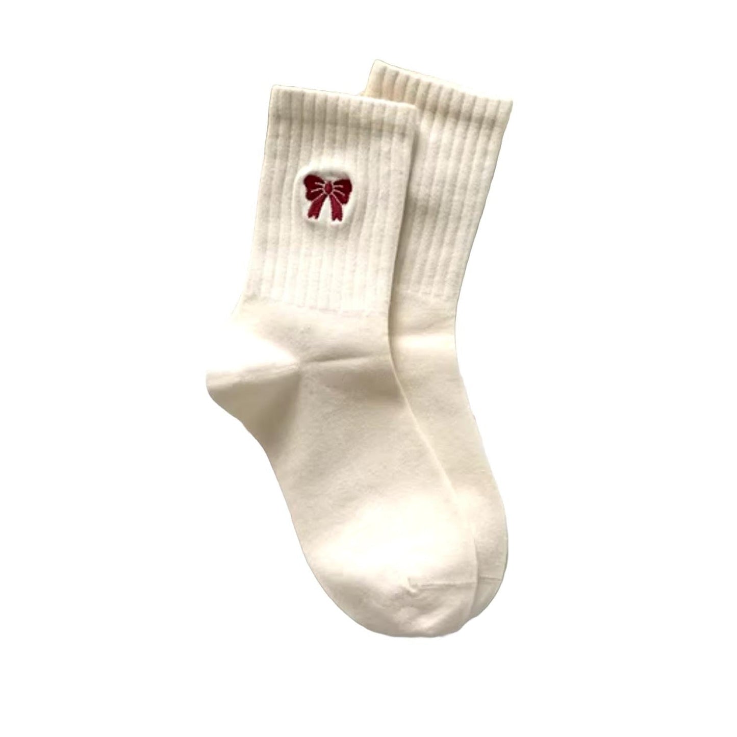 FLOOF Demure Bow Sock in White