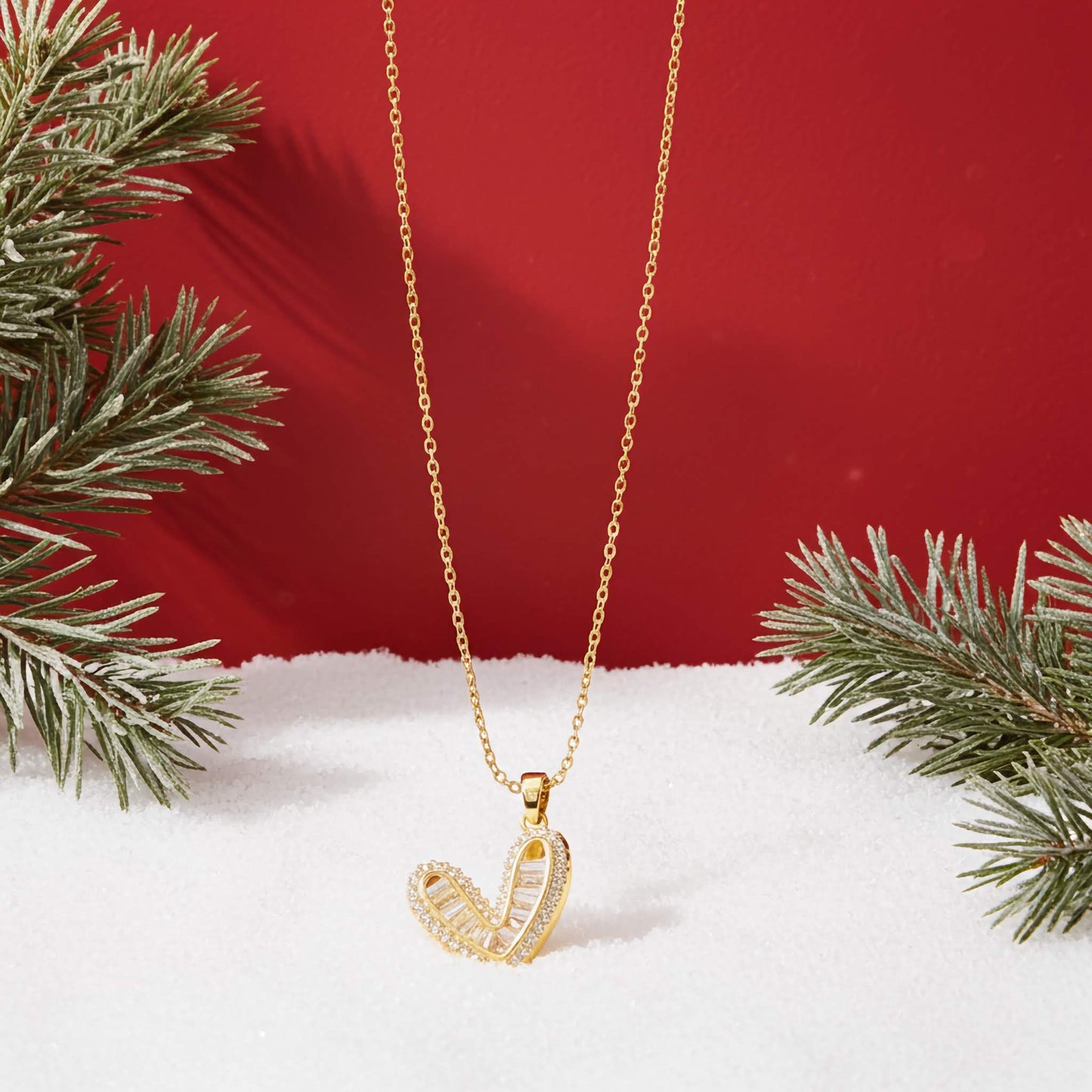 Swarovski Heart Pendant Necklace – Elegant Crystal Design