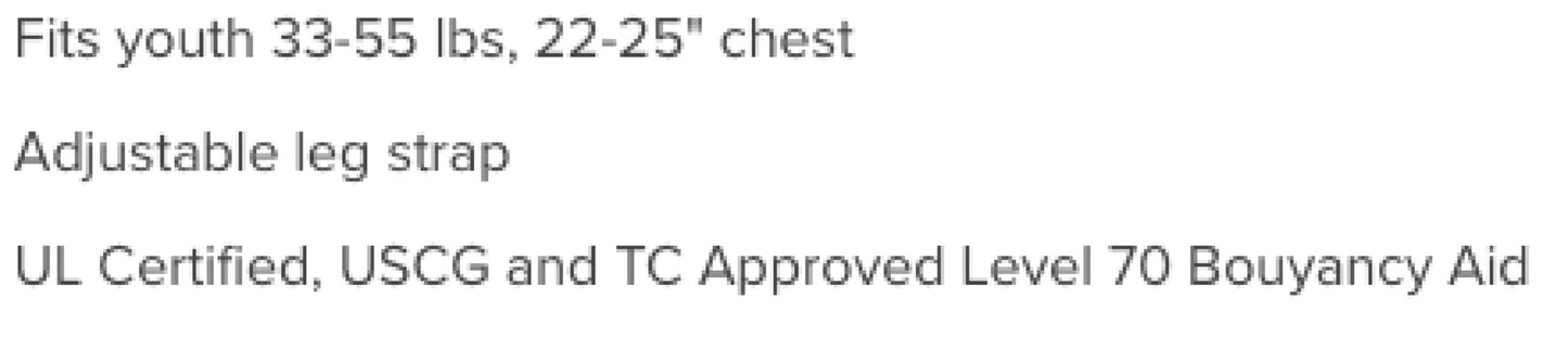 NRS Crew Child PFD's UL & ULC Approved - Velora