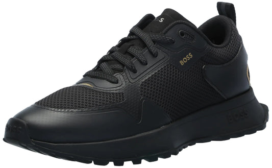 BOSS Elegant Logo Mesh Sneaker Black Currant 13