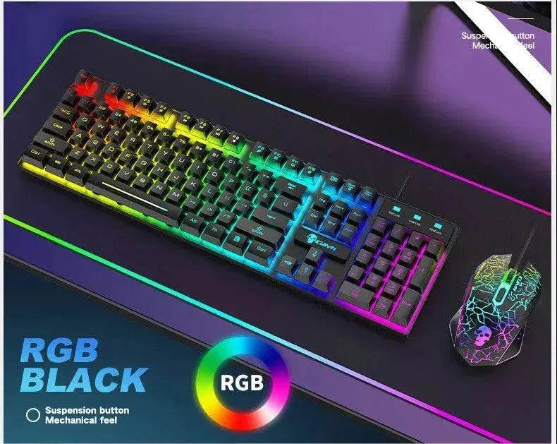 Kuiying T6RGB Luminous Keyboard And Mouse Set - Velora