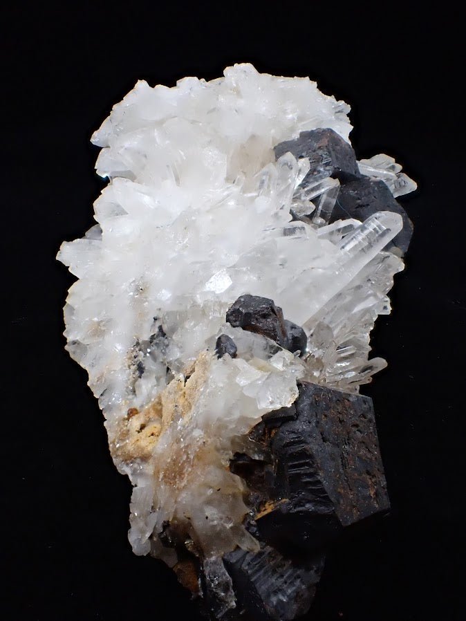 Large Black Pyrite with Quartz – Fengjiashan Mine (6in.)