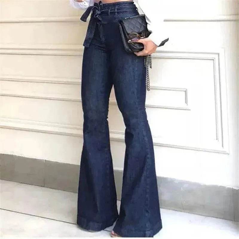 Women Wide Leg Denim Jeans High rise Wide leg bootcut Pants Trouser for Women - Velora