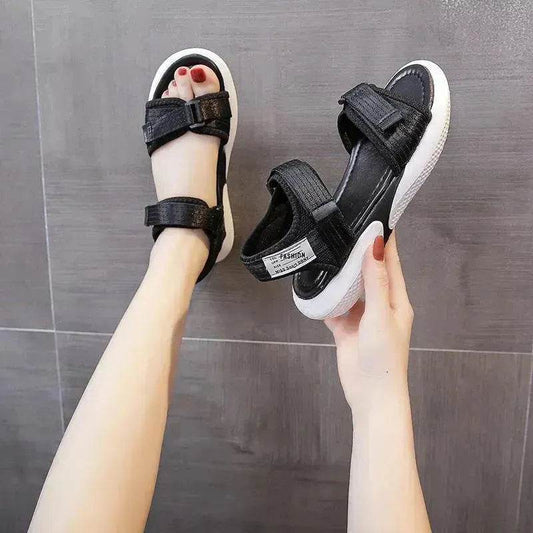 Outer Wear Beach Shoes, Flat-bottomed Non-slip All-match - Velora