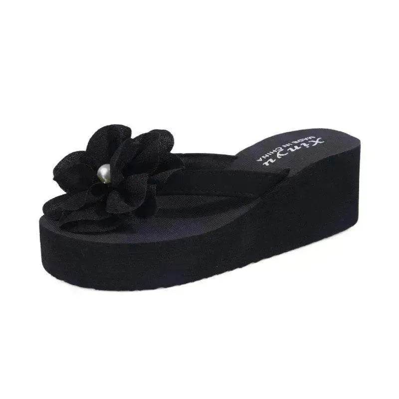 Outer Wear Flat Beach Shoes Flower Sandals - Velora