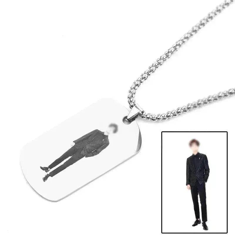 Personalized Nameplate Custom Name Photo Necklace Custom Jewelry Stainless Steel Necklace - Velora