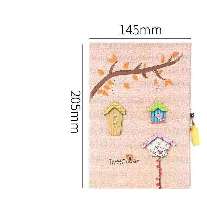 Primary School Student Code Book With Lock Diary Book Reward Gift Prize Boxed Girl Heart Cute Small Notebook - Velora