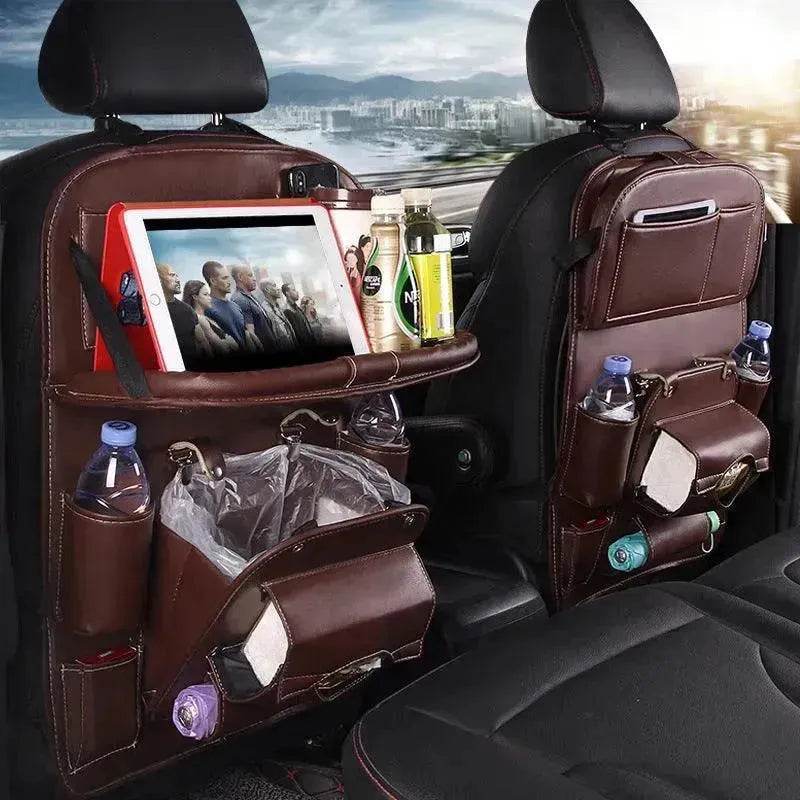 PU Leather Car Storage Bag Multifunction Seat Back Tray Hanging Bag Waterproof Car Seat Organizer Automotive Interior Accessories EX-STOCK Canada