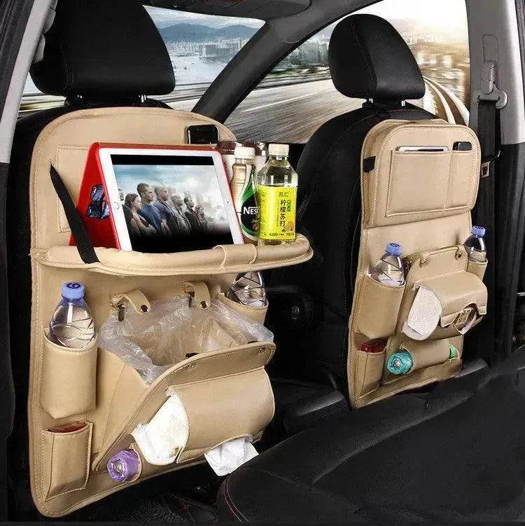 PU Leather Car Storage Bag Multifunction Seat Back Tray Hanging Bag Waterproof Car Seat Organizer Automotive Interior Accessories EX-STOCK Canada