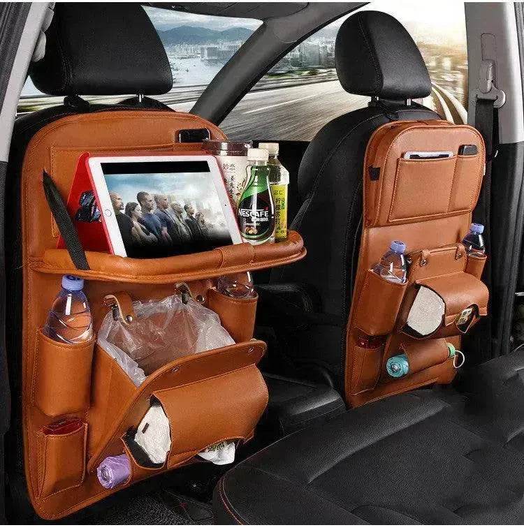 PU Leather Car Storage Bag Multifunction Seat Back Tray Hanging Bag Waterproof Car Seat Organizer Automotive Interior Accessories EX-STOCK Canada