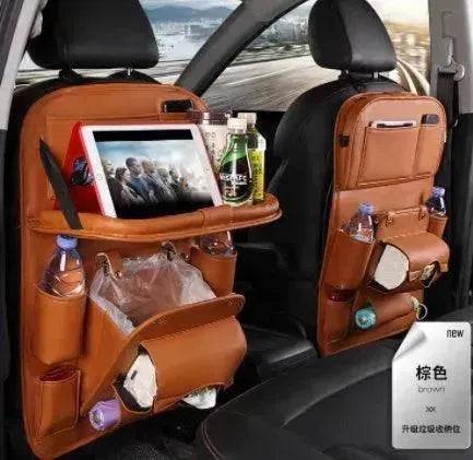 PU Leather Car Storage Bag Multifunction Seat Back Tray Hanging Bag Waterproof Car Seat Organizer Automotive Interior Accessories EX-STOCK Canada
