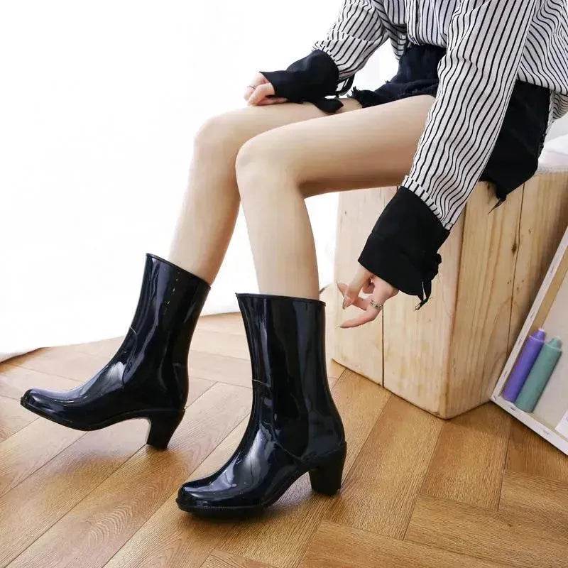 Rain Shoes With High Heels Waterproof Female Skid - Velora
