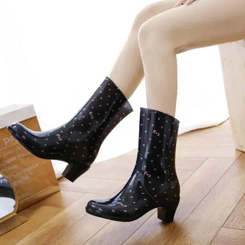 Rain Shoes With High Heels Waterproof Female Skid - Velora