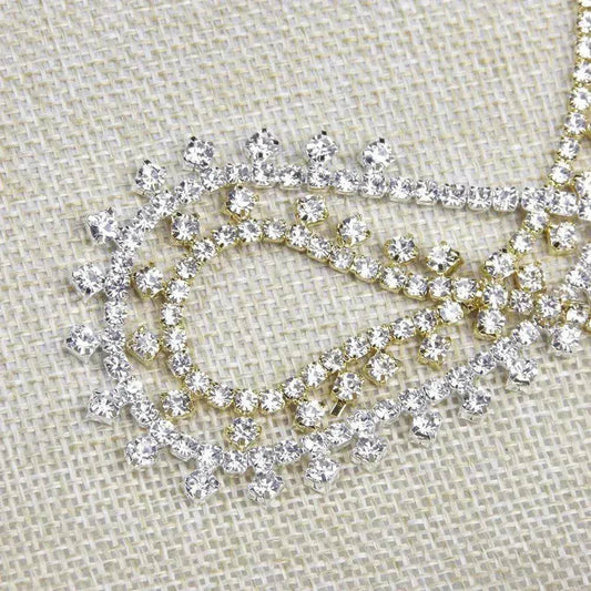Rhinestone Claw Simple Fashion Item Choker Temperament Clavicle Chain Necklace for Women Bridal Wedding Necklace - Velora