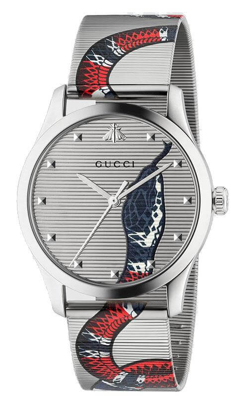 GUCCI G-Timeless Snake Head Dial Print Watch YA1264123 - Velora