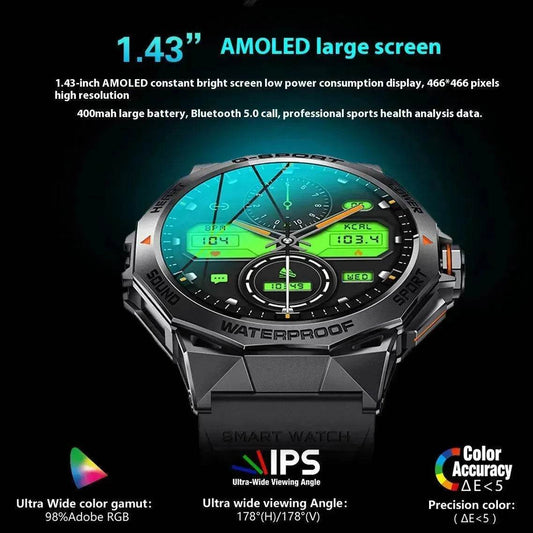Screen Bluetooth Calling Weather Heart Rate Blood Oxygen Monitoring Smart Watch