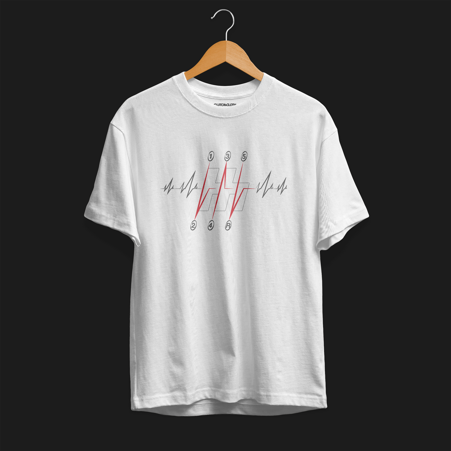 Manual Gear Shift Heartbeat Automotive Graphic T-Shirt | Mens & Womens (Unisex) - Velora