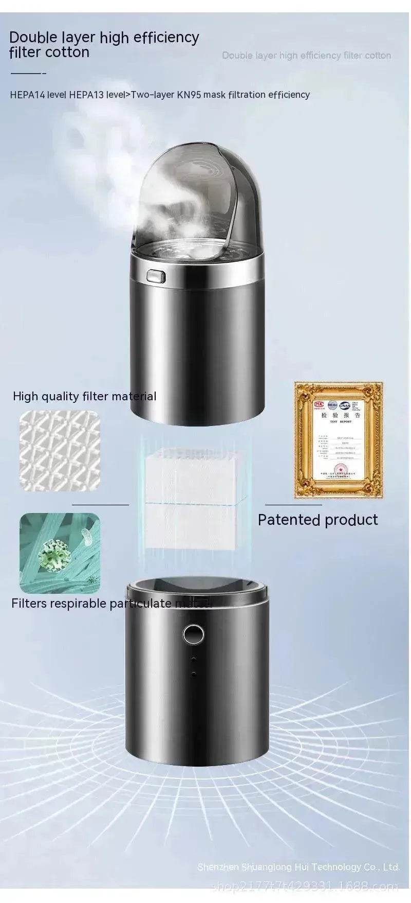 Smart Smoke Handheld Vintage Cigar Ashtray Air Purifier Small Car Wireless Dual Use In Car And Home