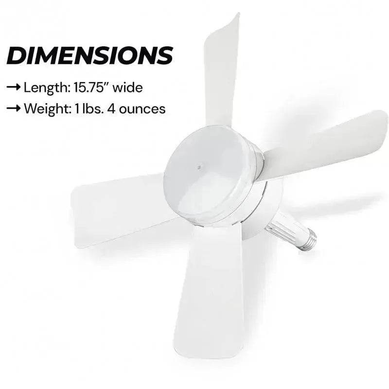 Smart Socket Light Fan With Remote Adjustable Screw Mouth Intelligent Remote Control Integrated LED Fan Light
