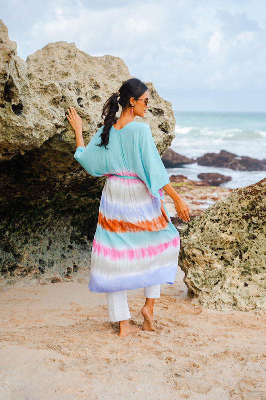Stripey Kimono - Rainbow