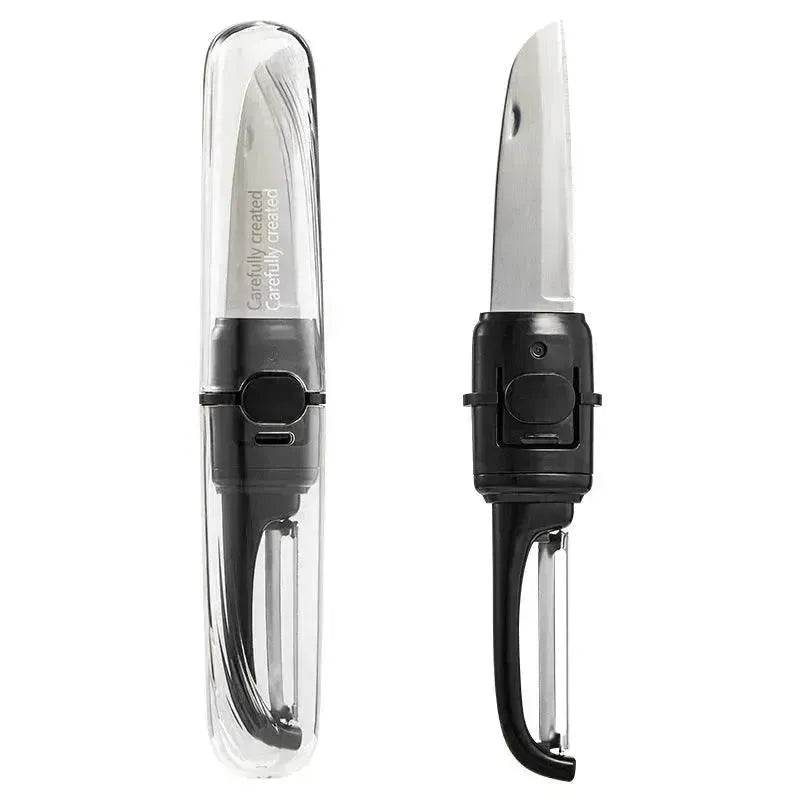 Two-in-one Portable Home Folding Double Head Fruit Knife Peeler - Velora
