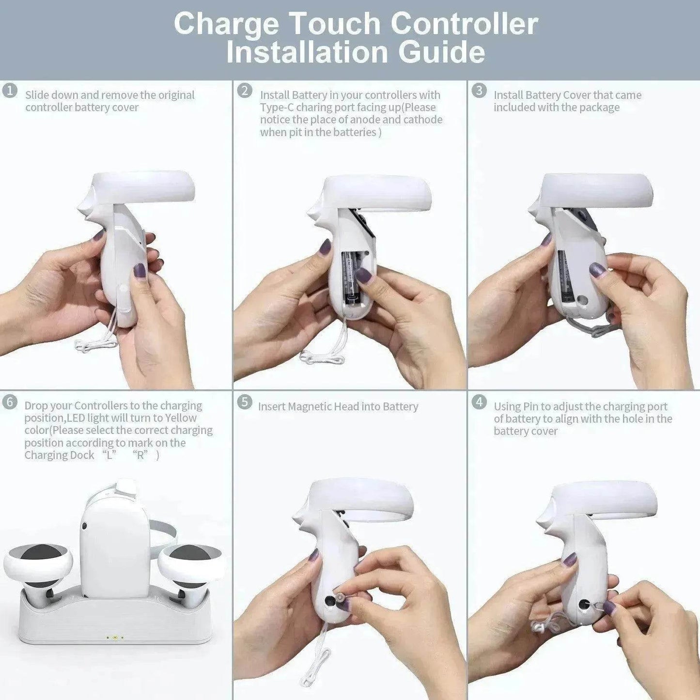 VR Glasses Handle Magnetic Charging Base - Velora