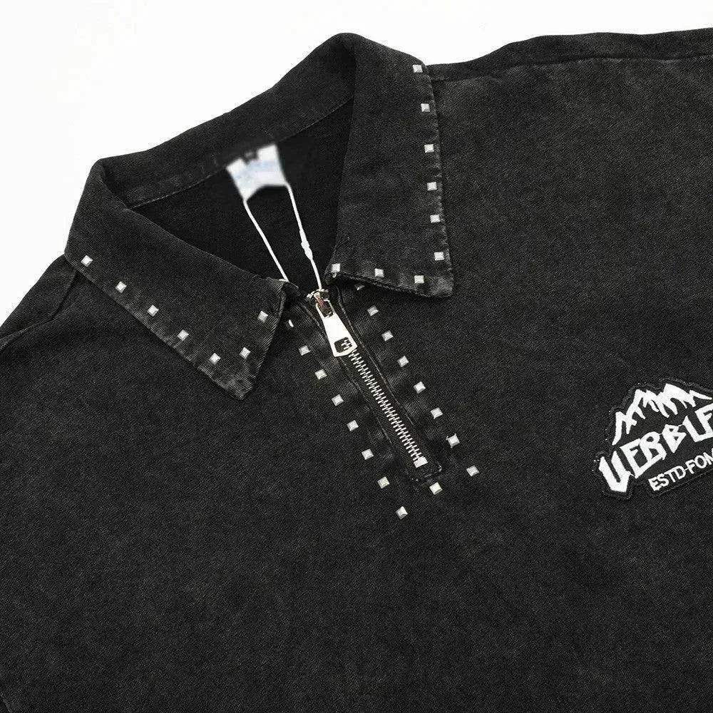 Washed And Worn Polo Shirt Men's Summer - Velora