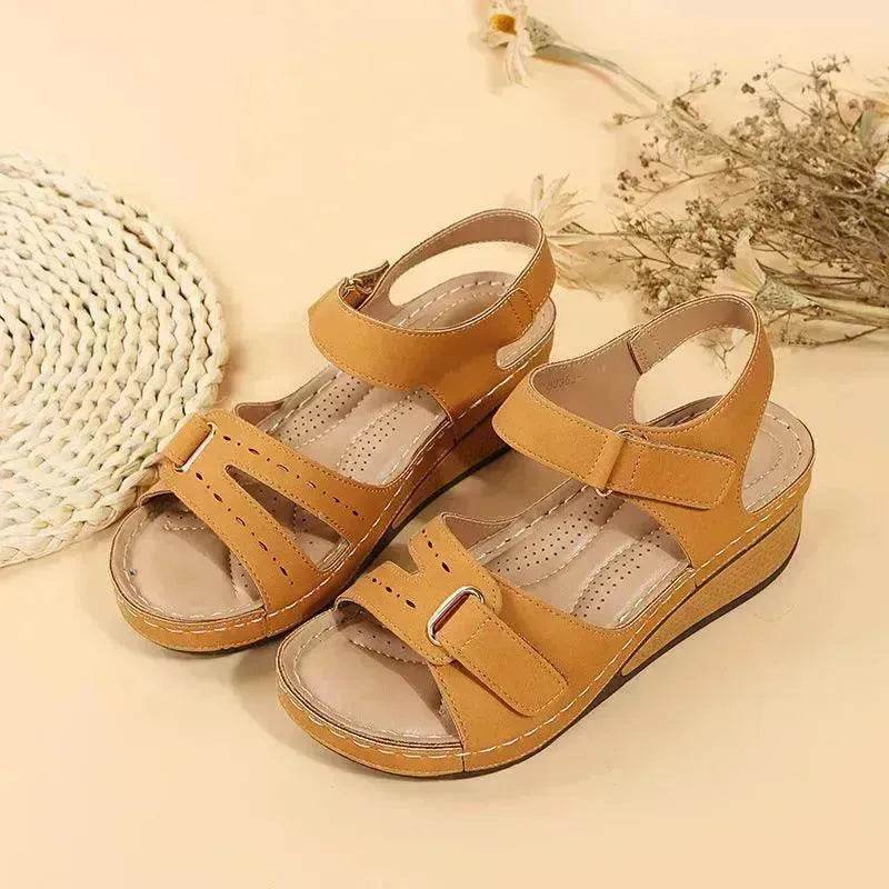 Wedge Sandals Summer Velcro Platform Shoes Women - Velora