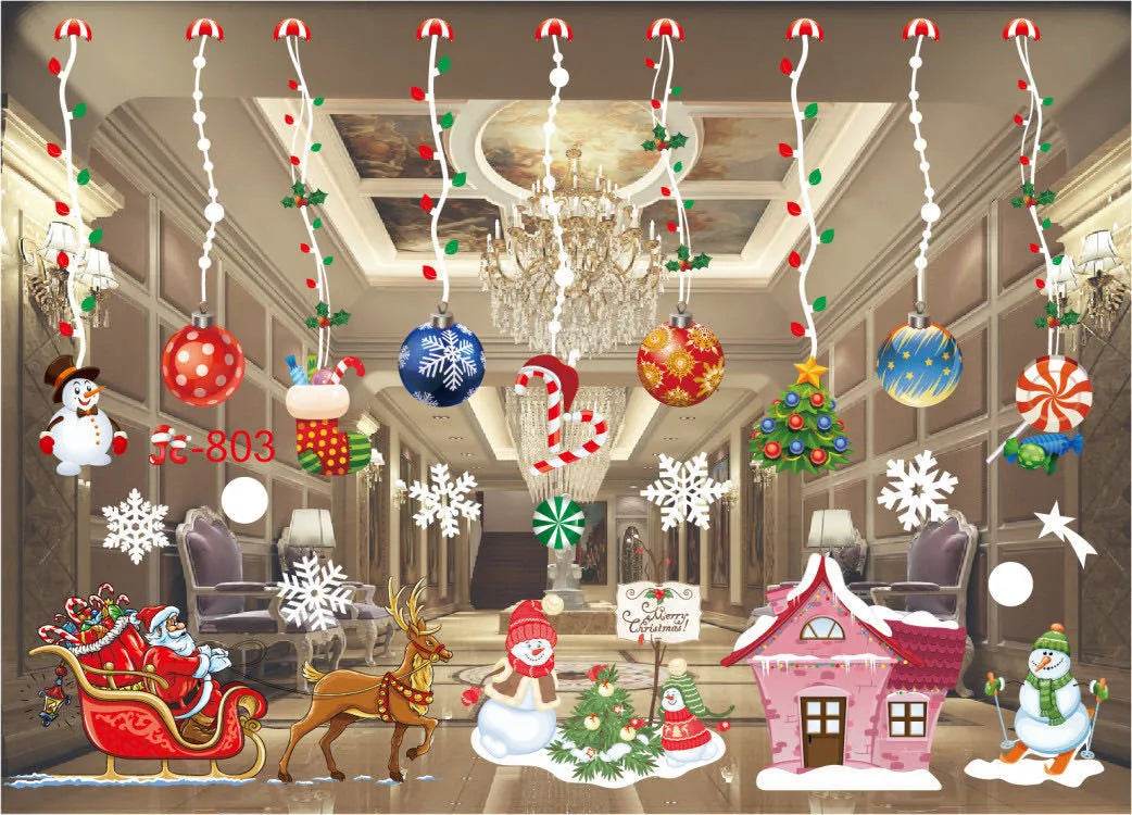 New Christmas Decorations Christmas Window Stickers - Velora