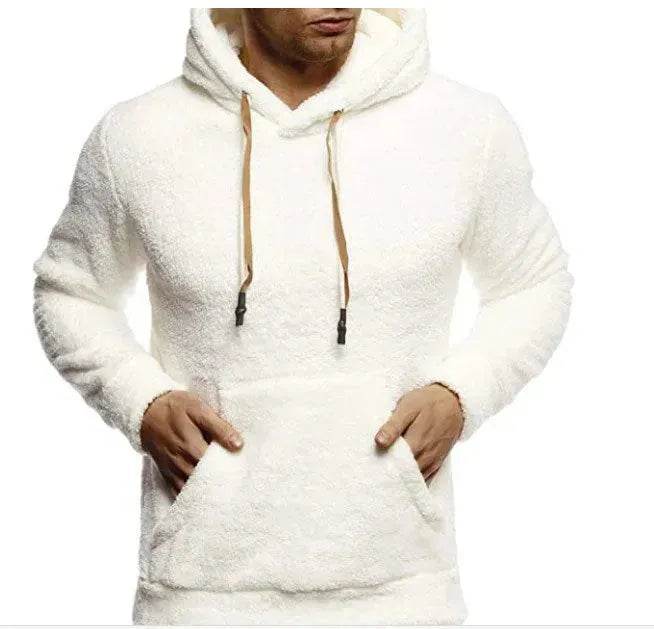 Autumn Winter Drawstring Fleece Hoodie Pullover for men - Velora